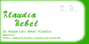 klaudia webel business card